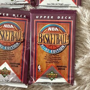 2pk 1991-1992 NBA Upper Deck Sealed Packs bundle